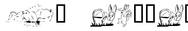 KR Easter Bunnies font preview